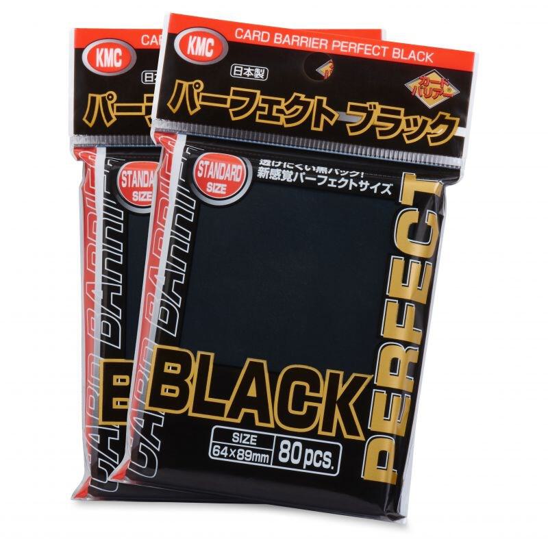 KMC Perfect Size Sleeves - Black (80-Pack) - KMC Card Sleeves