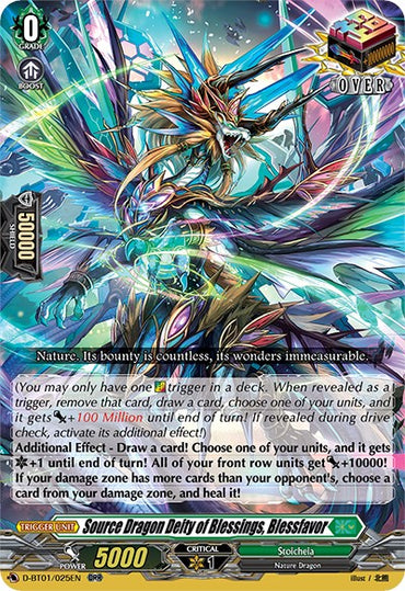 Source Dragon Deity of Blessings, Blessfavor (D-BT01/025EN) [Genesis of the Five Greats]