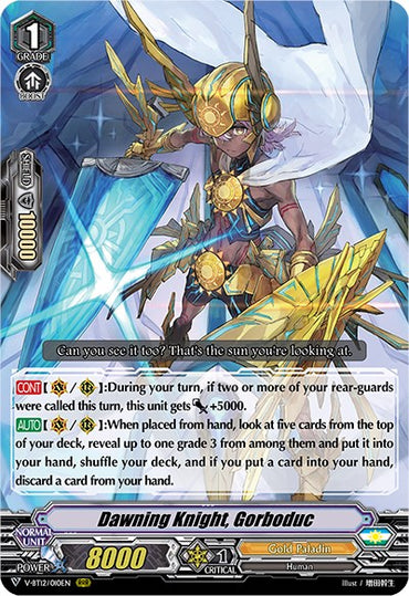 Dawning Knight, Gorboduc (V-BT12/010EN) [Divine Lightning Radiance]