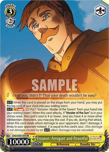 Escanor: Arrogant and Powerful (Foil) [The Seven Deadly Sins: Revival of The Commandments]