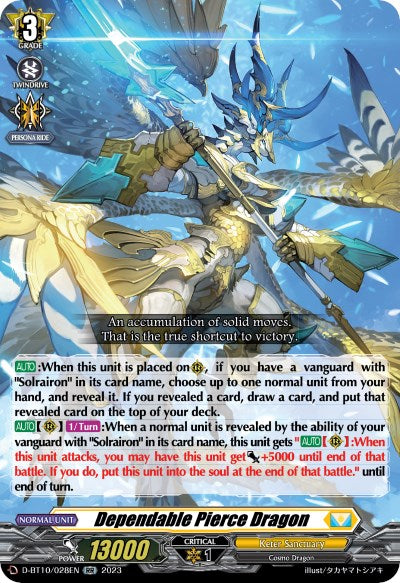 Dependable Pierce Dragon (D-BT10/028EN) [Dragon Masquerade]