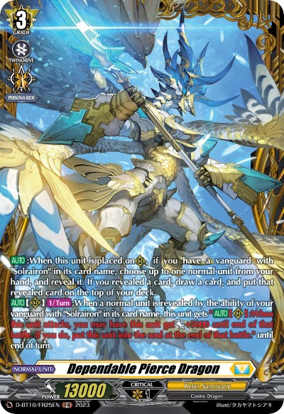 Dependable Pierce Dragon (D-BT10/FR25EN) [Dragon Masquerade]