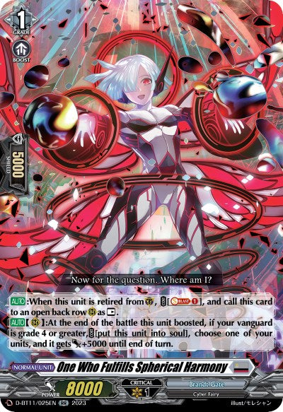 One Who Fulfills Spherical Harmony (D-BT11/025EN) [Clash of Heroes]