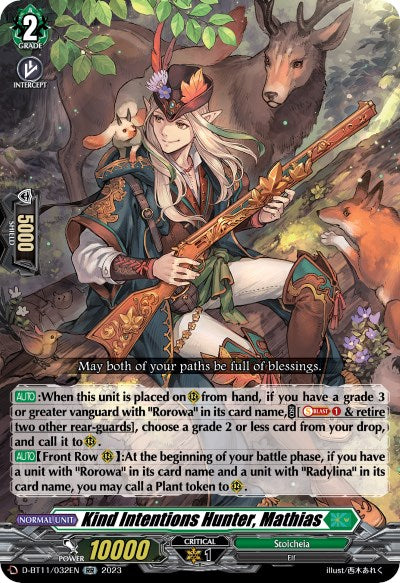 Kind Intentions Hunter, Mathias (D-BT11/032EN) [Clash of Heroes]