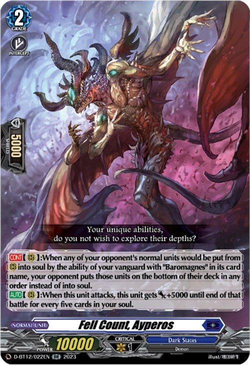 Fell Count, Ayperos (D-BT12/022EN) [Evenfall Onslaught]