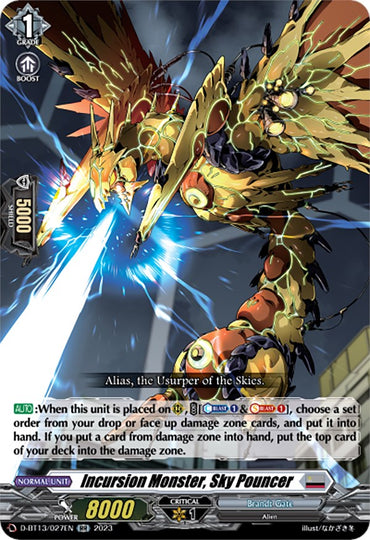 Incursion Monster, Sky Pouncer (D-BT13/027EN) [Flight of Chakrabarthi]