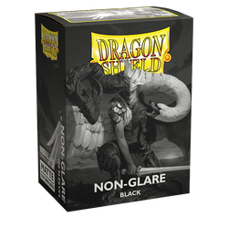 Dragon Shield: Standard 100ct Sleeves - Black (Non-Glare Matte)